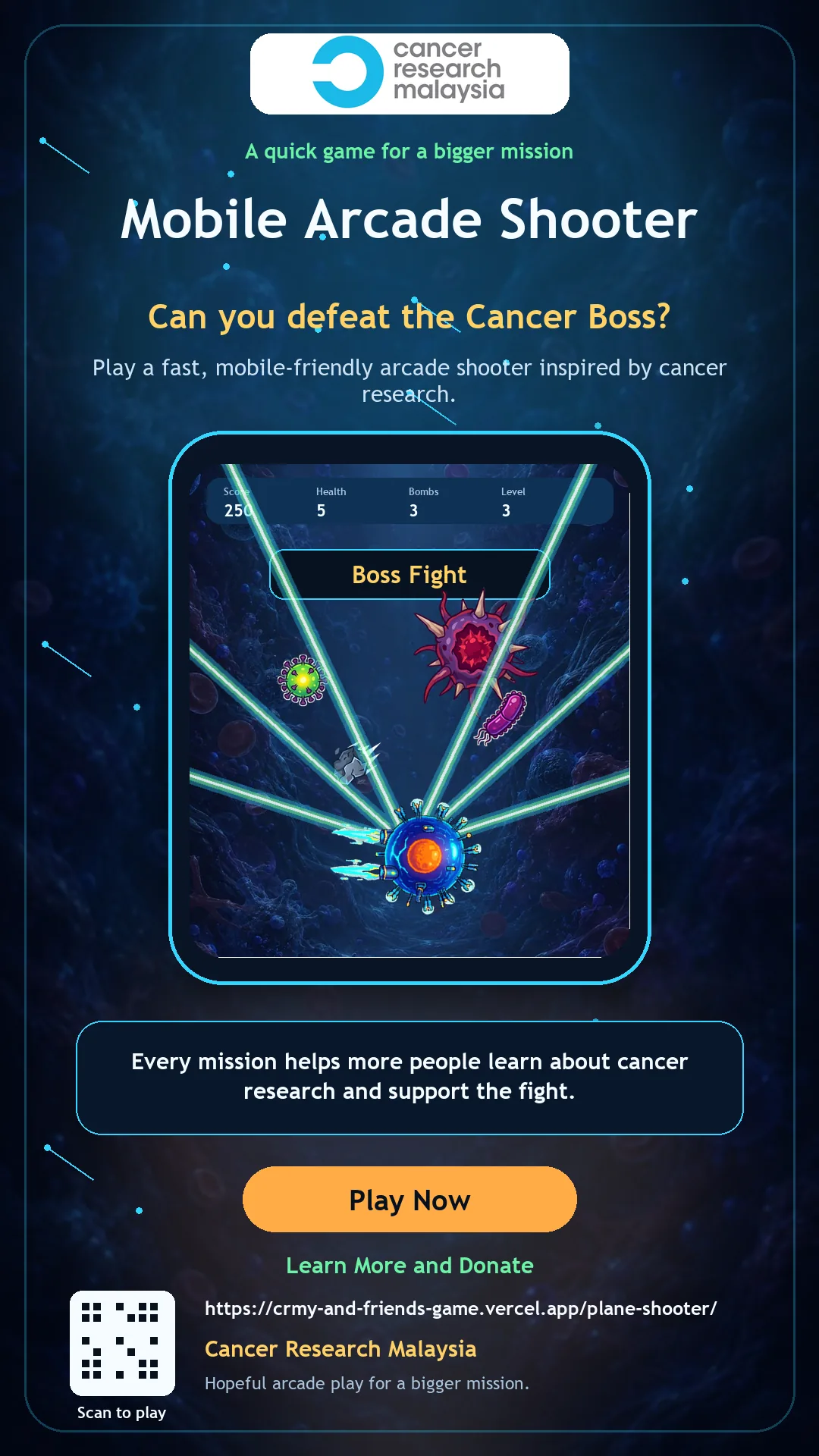 Cytotoxic T Cells Defender game flyer