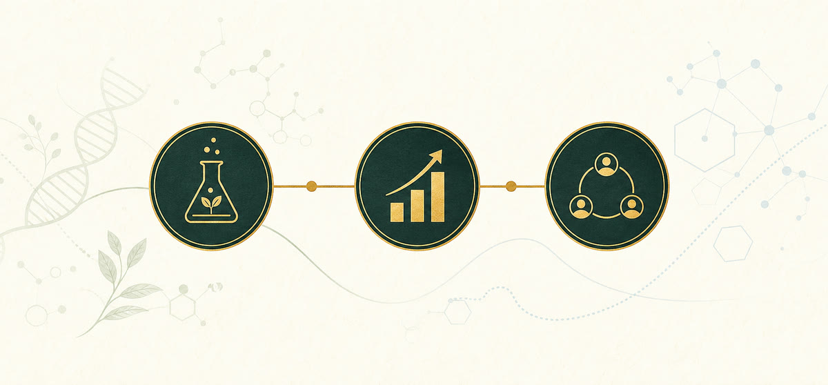 Science, commercial growth, and partnership pathway